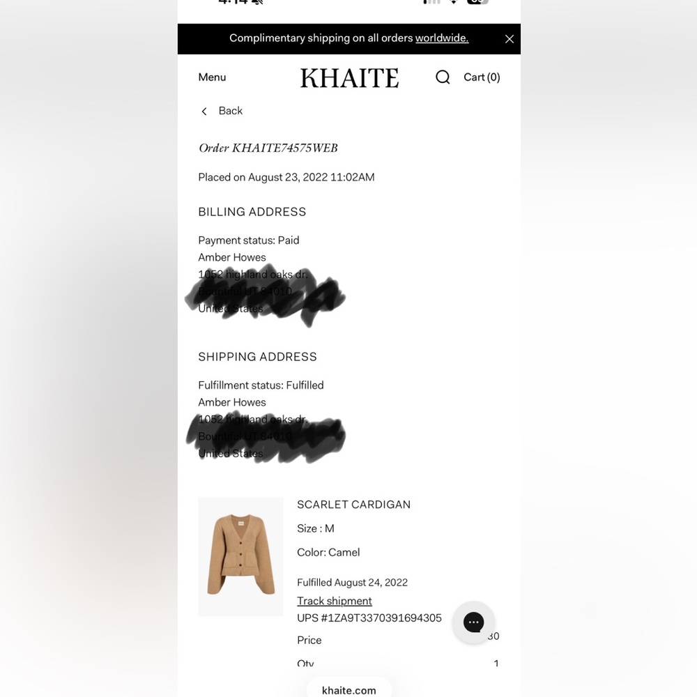 KHAITE Scarlet Camel Cardigan Sweater - Picture 7 of 7